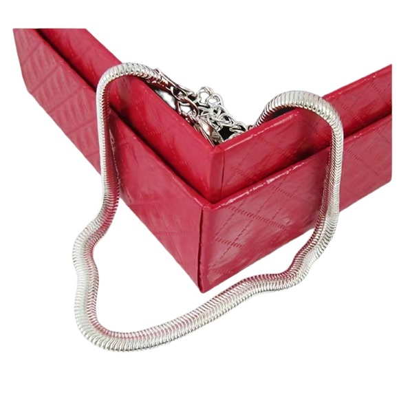 Unisex Silver Snake Look Bracelet/Anklet - Picture 3 of 5